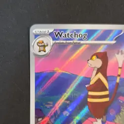 Pokemon Watchog 153/086 Sv: White Flare Illustration Rare Full Art Holo 2025 - Image 2