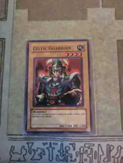 YUGIOH CELTIC GUARDIAN LOB-007 SUPER UNLIMITED EDITION 1996 PRINT LP - Image 1