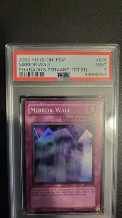 Yu-Gi-Oh! PSV-016 [1st Edition] Mirror Wall PSA 9 Mint Condition - Image 2