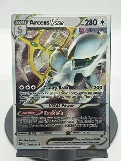 Pokemon TCG Arceus V 122/172 (Metal Card) Promo NM - Image 1