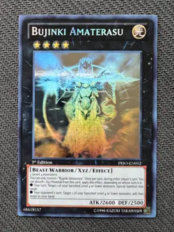 Yugioh Bujinki Amaterasu 1st Edition Ghost Rare PRIO-EN052 VLP/NM - Image 1