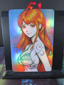 Nami One Piece Art Card Rare Holo Collectible Anime Manga CCG NM - Image 1