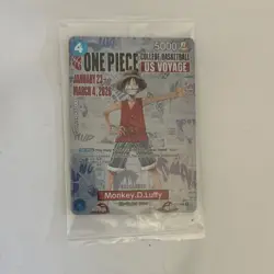 Bandai Promo One Piece CCG Monkey D. Luffy US Voyage P-043 5000 Power - Image 1