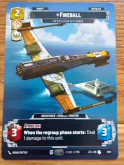 STAR WARS UNLIMITED TCG JUMP TO LIGHTSPEED: PRESTIGE CARD: FIREBALL - Image 1