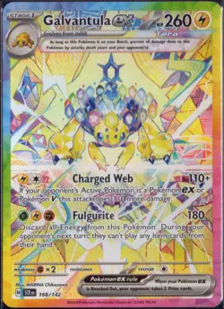 Pokemon Galvantula EX TCG Stellar Crown Holo Card 168/142SV07 - Image 1