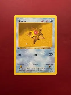 Staryu 65/102 Shadowless 1st Edition Base Set Pokemon Card LP - Image 1