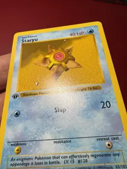 Staryu 65/102 Shadowless 1st Edition Base Set Pokemon Card LP - Image 5