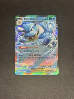 Blastoise ex 009/165 Scarlet & Violet 151 Ultra Rare Holo Pokemon Card - Image 1