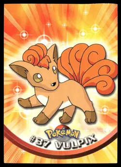 Pokemon Cards Vulpix #37 Topps Trading Cards Series 1 LP *1 - Image 1
