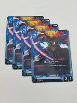 Gundam Card Game GD01-012 Zech's Leo Playset x4 - Image 1