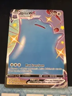 Pokemon Card Ditto VMAX SV119/SV122 Shining Fates Ultra Rare Full Art Near Mint - Image 1