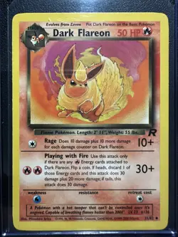 1st Edition Dark Flareon - Team Rocket - #35/82 - Vintage Pokemon Card 1999 - Image 1