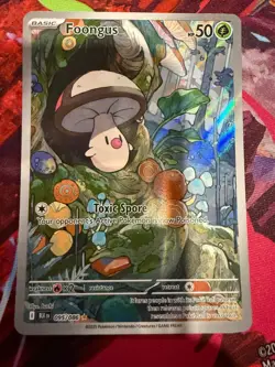 Foongus 095/086 Illustration Rare Pokemon Card Black Bolt IR NM - Image 1