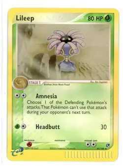 Lileep Reverse Holo 43/100 EX Sandstorm Pokemon Card - Image 1