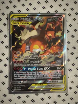 Reshiram & Charizard GX Holo Full Art Pokemon Ultra Rare Card - Image 1