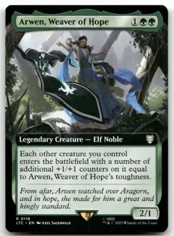 Arwen, Weaver of Hope (Extended Art) #118 (NM) Lord of the Rings LTC Magic MTG - Image 1