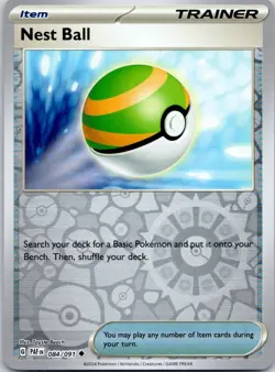 Nest Ball 084/091 Paldean Fates Pokemon Reverse Holo Near Mint - Image 1