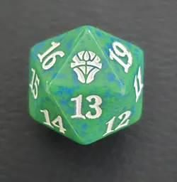Dominaria United Green MTG D20 Spindown Life Counter Set Dice Die - Image 1