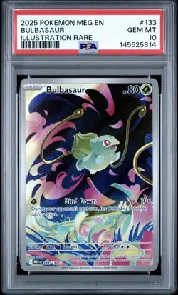 2025 POKEMON MEG EN-MEGA EVOLUTION ILLUSTRATION RARE #133 BULBASAUR - Image 1