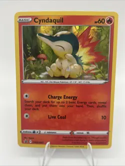 Cyndaquil SWSH221 Holo Black Star Cosmos Holo Promo Pokemon Card NM - Image 1
