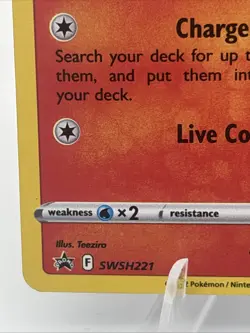 Cyndaquil SWSH221 Holo Black Star Cosmos Holo Promo Pokemon Card NM - Image 4