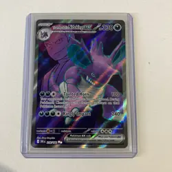 Team Rockets Nidoking EX 216/182 Destined Rivals Ultra Rare Full Art Pokemon NM - Image 1
