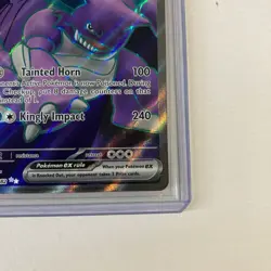 Team Rockets Nidoking EX 216/182 Destined Rivals Ultra Rare Full Art Pokemon NM - Image 3