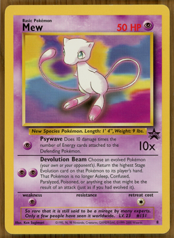Mew - 8 ~ WOTC 2000 Black Star Promo ~ Damaged!! - Image 1