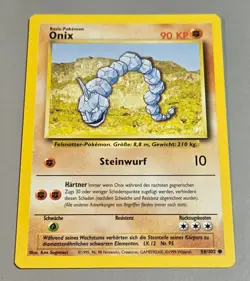Onix # 56/102 Common Basis Set 1999 Pokemon Deutsch Near Mint Vintage - Image 1