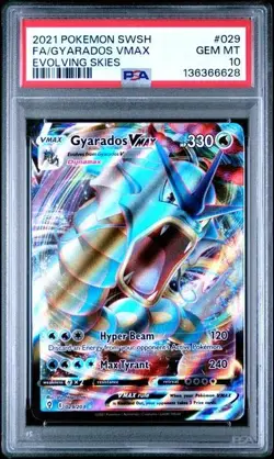2021 Pokemon Gyarados VMAX FA Evolving Skies 029/203 PSA 10 SWSH Sword & Shield - Image 1