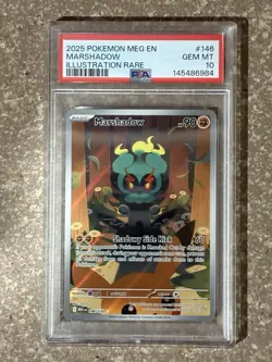 Pokemon TCG Marshadow Illustration Rare Mega Evolution 146/132 PSA 10 - Image 1