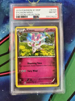 2013 POKEMON XY BLACK STAR PROMO SYLVEON COLL #XY04 SYLVEON-HOLO PSA 8 - Image 1