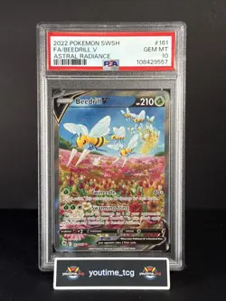 2022 Pokemon Sword & Shield Astral Radiance Fa Beedrill V #161 PSA 10 - Image 1
