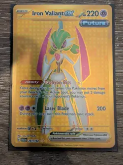 Iron Valiant ex 261/182 Hyper Rare Pokemon TCG Paradox Rift NM - Image 1