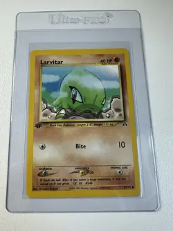 Larvitar 1st Edition 57/75 Neo Discovery WOTC Vintage Pokemon - Image 1