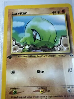 Larvitar 1st Edition 57/75 Neo Discovery WOTC Vintage Pokemon - Image 2