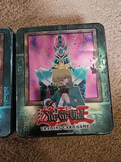 Yu-Gi-Oh Vintage Empty Gearfried Iron Knight Jinzo & Red Eyes Joey Tin 2002 Lot - Image 3