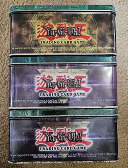 Yu-Gi-Oh Vintage Empty Gearfried Iron Knight Jinzo & Red Eyes Joey Tin 2002 Lot - Image 4