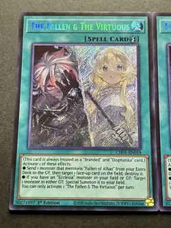 3x The Fallen & The Virtuous | CH01-EN019 | Secret Rare | HOLO BLEED! | YuGiOh! - Image 3