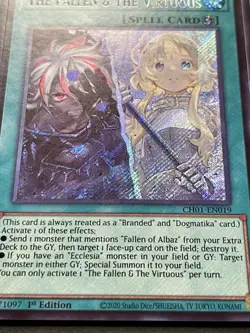 3x The Fallen & The Virtuous | CH01-EN019 | Secret Rare | HOLO BLEED! | YuGiOh! - Image 5