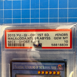 PSA 10 Malacoda Netherlord Burning Abyss 1st Ed SECE-EN085 Ghost Rare Yugioh - Image 4