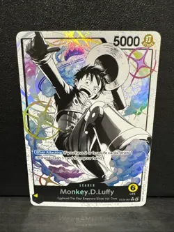 Monkey D Luffy ST29-001 Alternate Art Leader and Luffy OP05-119 SEC NM - Image 1