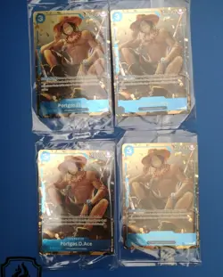 One Piece-Tin Pack Set Vol. 2/Portgas.D.Ace P-074 Promo Foil Sealed(set of 4) - Image 1