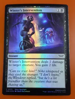 1x Winter's Intervention | FOIL | Duskmourn: House of Horror | MTG Magic Cards - Image 1