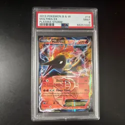 2013 POKEMON B&W PLASMA STORM #14 MOLTRES EX PSA 9 - Image 1