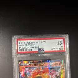 2013 POKEMON B&W PLASMA STORM #14 MOLTRES EX PSA 9 - Image 3