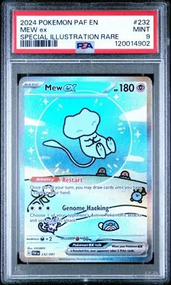 2024 Pokemon Paldean Fates #232 Mew Ex Special Illustration Rare PSA 9 - Image 1