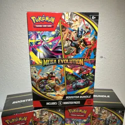 3x Pokemon TCG Mega Evolution Booster Bundle (6 Packs) - Sealed Brand new - Image 2