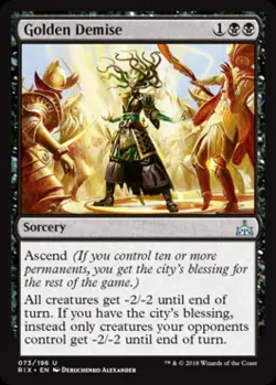 Golden Demise -Foil Light Play MTG Rivals of Ixalan - Image 1