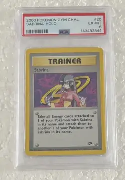 2000 Pokemon Gym Challenge #20 Sabrina Holo PSA 6 New Slab - Image 1